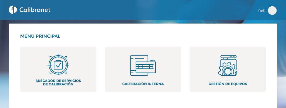 Funciones de CALIBRANET para calibración interna externa y gestión de equipos